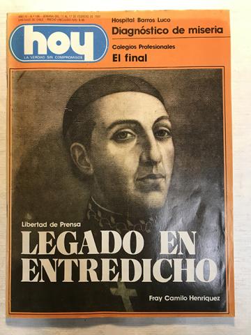 Primera imagen del registro Revista HOY año IV n°186. 11 febrero-17 febrero 1981. Libertad de prensa: Legado en entredicho