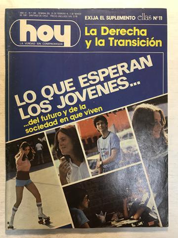 Primera imagen del registro Revista HOY año IV n°188. 25 febrero-3 marzo 1981. Lo que esperan los jovenes