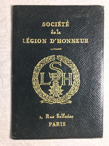 Primera imagen del registro Carnet de la Société de la Légion D´Honneur de Jules Besnard