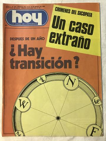 Primera imagen del registro Revista HOY año V n°242. 10 marzo-16 marzo 1982. Después de un año ¿Hay transición?