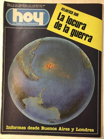 Primera imagen del registro Revista HOY año V n°250.5 mayo-11 mayo 1982. Atlántico sur, la locura de la guerra