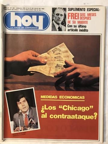 Primera imagen del registro Revista HOY año VI n°261. 21 julio-27 julio 1982. Los "Chicago" al contraataque?