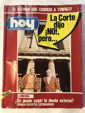 Primera imagen del registro Revista HOY año VIII n°363. 4 julio-10 julio 1984. La corte dijo ¡NO!, pero...