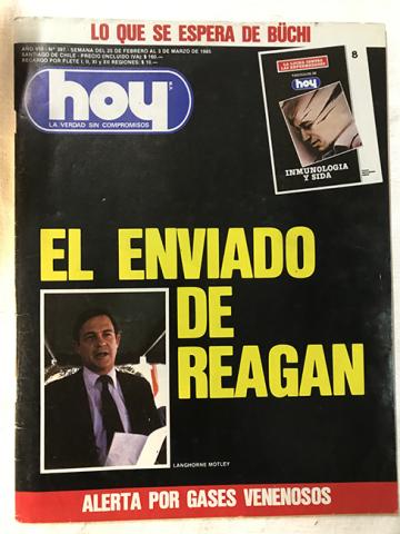Primera imagen del registro Revista HOY año VIII n°397. 25 febrero-3 marzo 1985