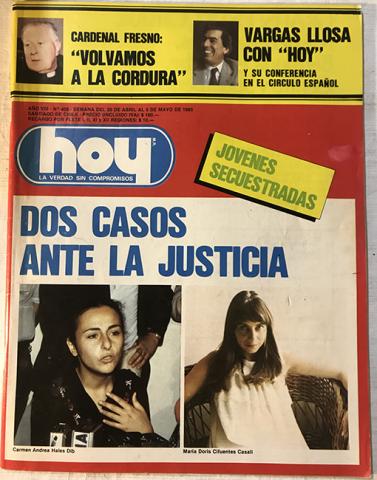 Primera imagen del registro Revista HOY año VIII n°406. 29 abril-5 mayo 1985. Dos casos ante la Justicia