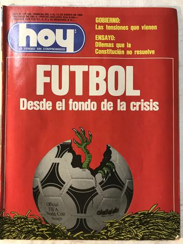 Primera imagen del registro Revista HOY año IX n°442. 6 enero-12 enero 1986. Fútbol, desde el fondo de la crisis