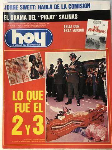 Primera imagen del registro Revista HOY año X n°468. 7 julio-13 julio 1986. Lo que fue el 2 y 3