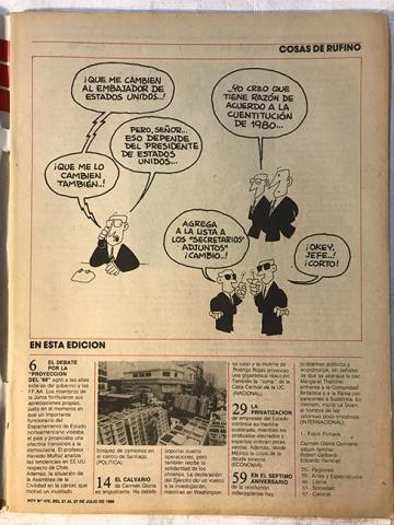 Primera imagen del registro Revista HOY año X n°470. 21 julio-27 julio 1986. El calvario de Carmen Gloria