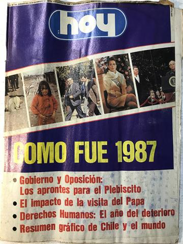 Primera imagen del registro Revista HOY año XI n°545. 28 diciembre 1987-3 enero 1988. Cómo fue 1987