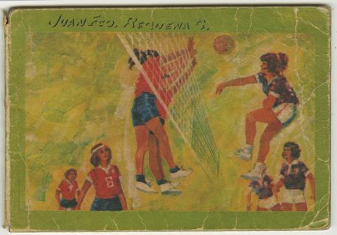 Primera imagen del registro Libreta de notas asociada a los Juegos Panamericanos que se iban a celebrar en Chile en 1975