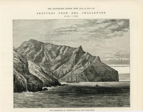 Primera imagen del registro The Challenger in Cumberland Bay, Juan Fernandez