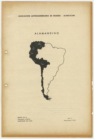 Primera imagen del registro Boletín de la Subregión Andina n° 3 septiembre 1974. ALAMANDINO