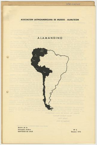 Primera imagen del registro Boletín de la Subregión Andina n° 6 octubre 1975. ALAMANDINO