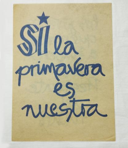 Primera imagen del registro SI la primavera es nuestra