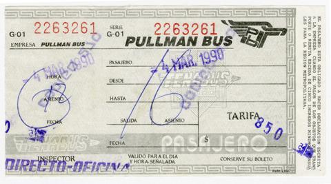 Primera imagen del registro Pasaje Interurbano Pullman Bus