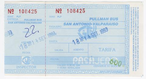 Primera imagen del registro Pasaje Interurbano Pullman Bus San Antonio-Valparaíso