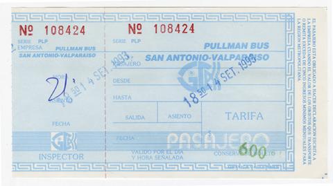 Primera imagen del registro Pasaje Interurbano Pullman Bus San Antonio-Valparaíso