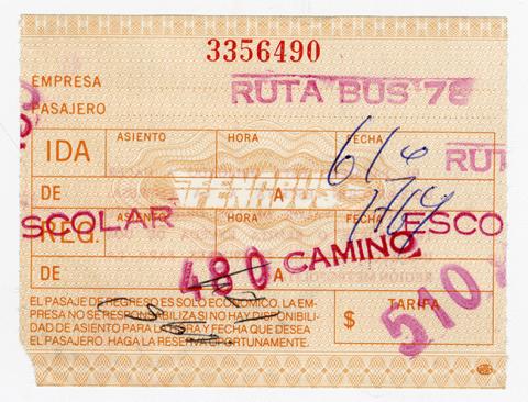 Primera imagen del registro Pasaje Interurbano Escolar Ruta Bus 78