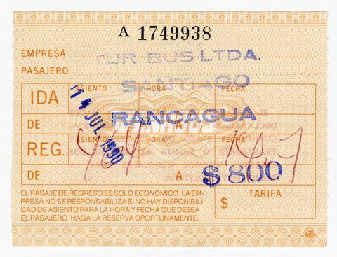 Primera imagen del registro Pasaje Interurbano Tur Bus SantiaGo-Rancagua