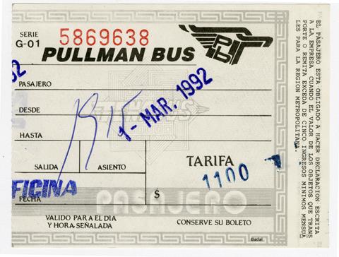 Primera imagen del registro Pasaje Interurbano Pullman Bus