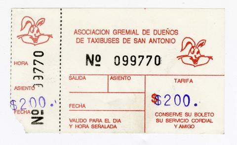 Primera imagen del registro Pasaje Interurbano Asociación gremial de dueños de taxibuses de San Antonio