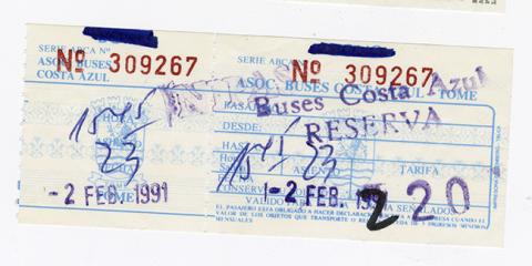 Primera imagen del registro Pasaje Interurbano Buses Costa Azul