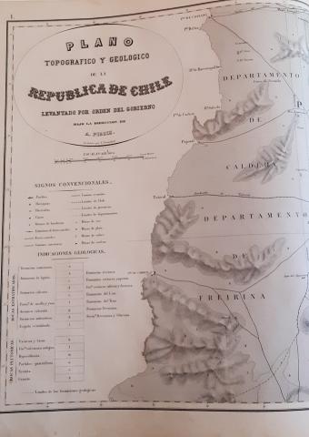 Primera imagen del registro Plano Topográfico y Geológico de la República de Chile