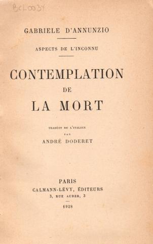 Primera imagen del registro Contemplation de la mort. Aspect de l'Inconnu