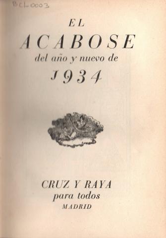 Primera imagen del registro El acabose del año y nuevo 1934