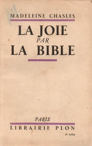 Primera imagen del registro La joi par la Bible. Etude psychologique et biblioque