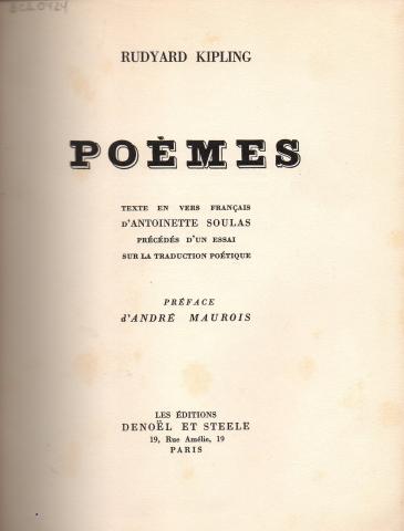 Primera imagen del registro Poémes