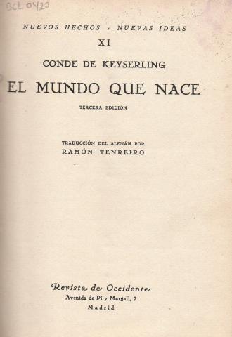 Primera imagen del registro El mundo que nace