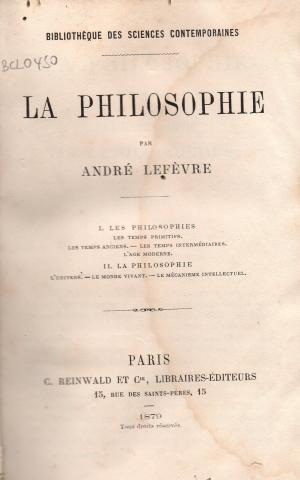 Primera imagen del registro La Philosophie