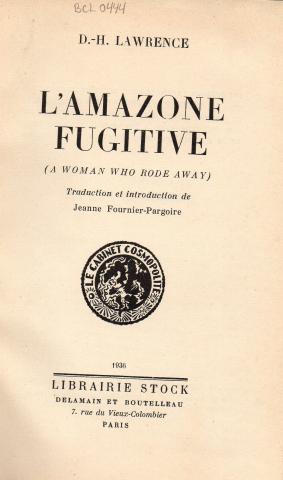 Primera imagen del registro L´Amazone Fugitive
