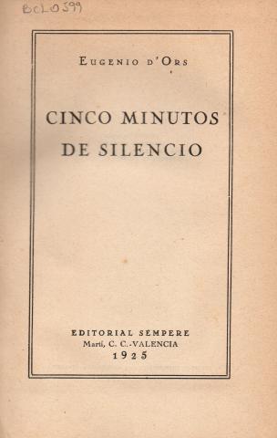 Primera imagen del registro Cinco minutos de silencio