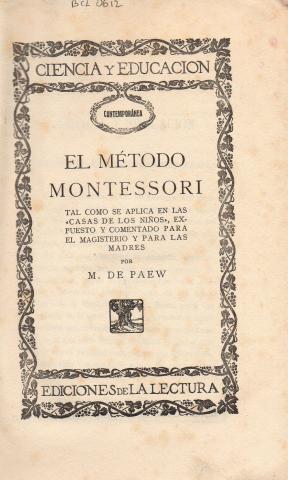 Primera imagen del registro El Método Montessori