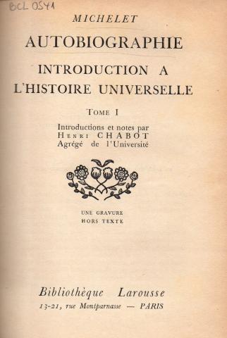 Primera imagen del registro Autobiographie