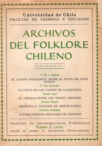 Primera imagen del registro Archivos del folklore chileno