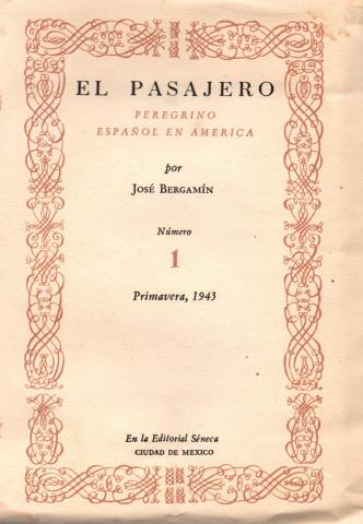 Primera imagen del registro El pasajero. Peregrino español en América