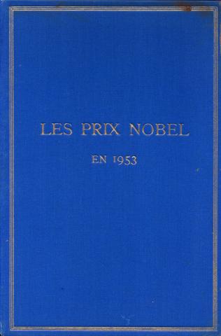 Primera imagen del registro Les Prix Nobel en 1953