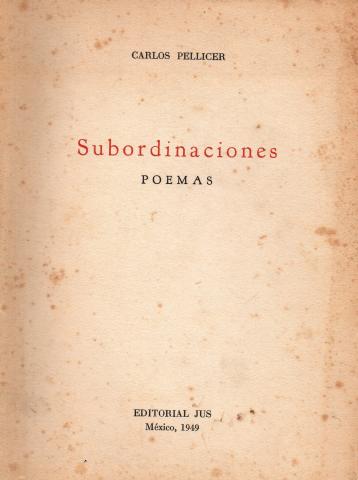 Primera imagen del registro Subordinaciones Poemas