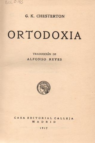 Primera imagen del registro Ortodoxia