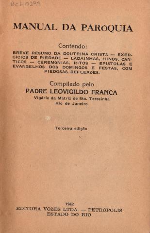 Primera imagen del registro Manual de parróquia