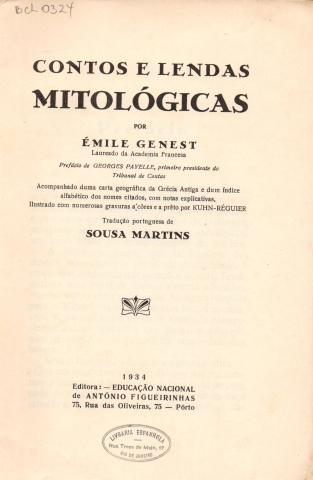 Primera imagen del registro Contos e Lendas Mitológicos