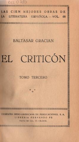 Primera imagen del registro El criticón