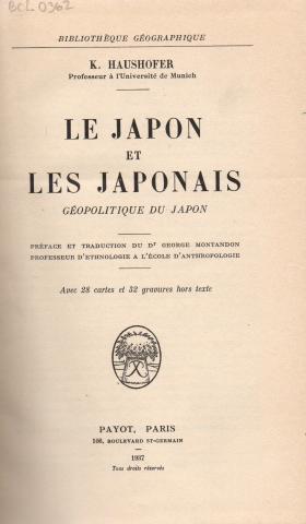 Primera imagen del registro Le Japon et les japonais