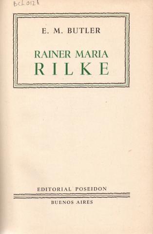 Primera imagen del registro Rainer Maria Rilke