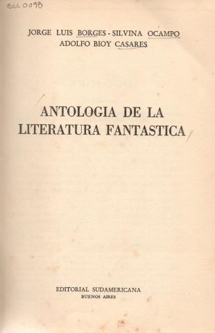 Primera imagen del registro Antología de la literatura fantástica