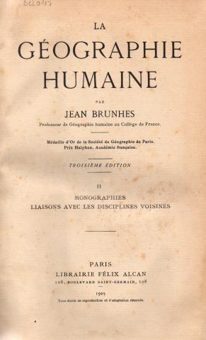 Primera imagen del registro La geographie humaine