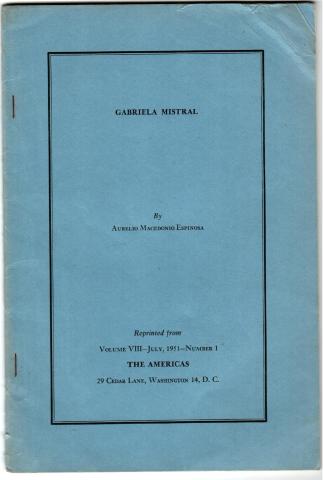 Primera imagen del registro Gabriela Mistral
